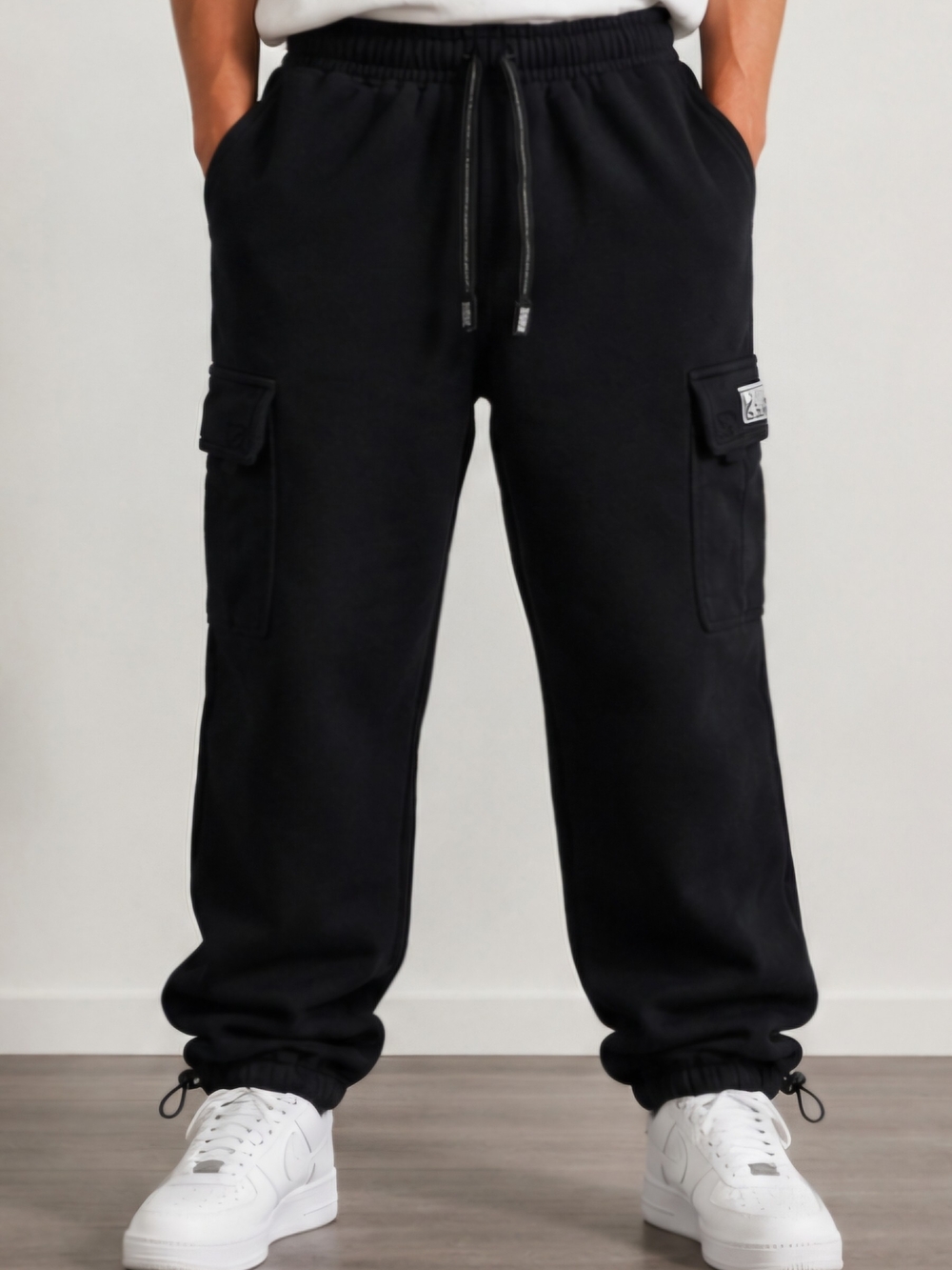 SOLD Pro Club Black Cargo Sweatpants Men’s Medium Heavyweight Joggers